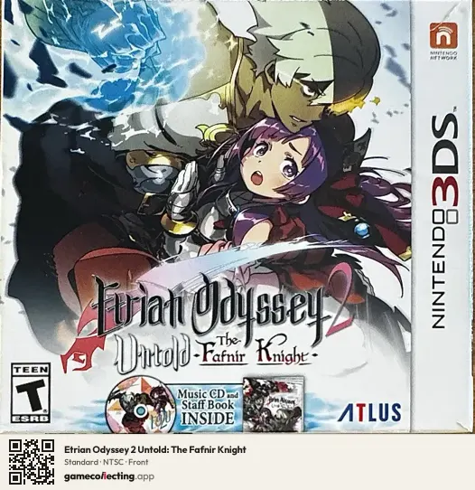 Etrian Odyssey 2 Untold: The Fafnir Knight Nintendo 3DS, NTSC box front