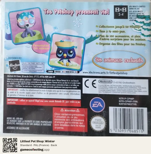 Littlest Pet Shop: Winter Nintendo DS, France box back
