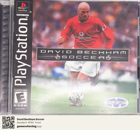 David Beckham Soccer PlayStation, NTSC box front