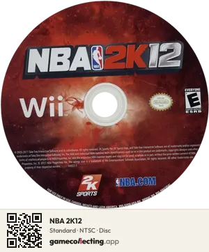 NBA 2K12 Nintendo Wii, NTSC disc