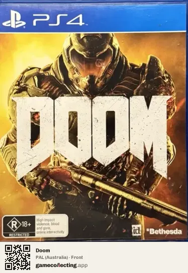 Doom PlayStation 4, Australia box front