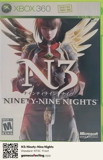 N3: Ninety-Nine Nights Xbox 360, NTSC box front