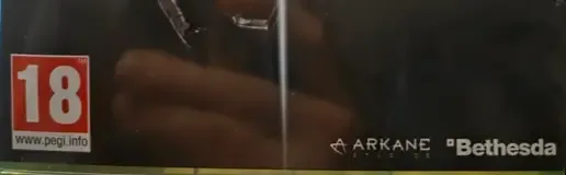 Dishonored 2, the PEGI square on its front