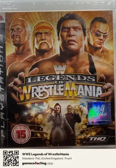 WWE Legends of WrestleMania PlayStation 3, United Kingdom box front