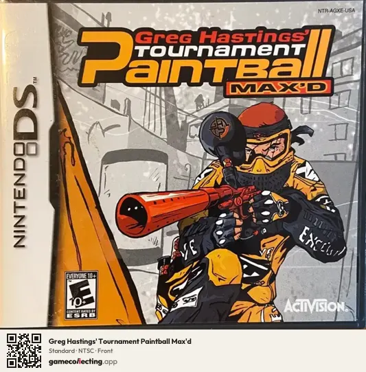Greg Hastings' Tournament Paintball Max'd Nintendo DS, NTSC box front