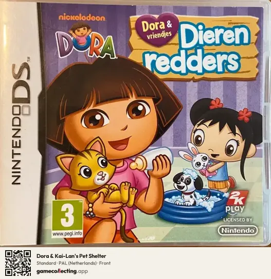 Dora & Kai-Lan's Pet Shelter Nintendo DS, Netherlands box front