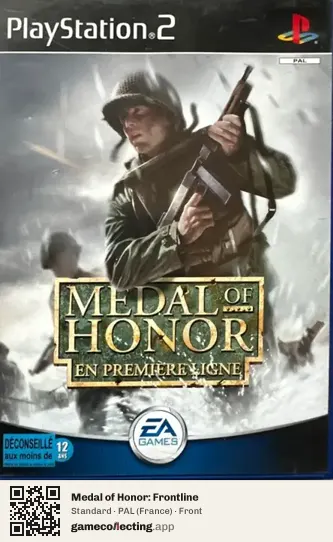 Medal of Honor: Frontline PlayStation 2, France box front