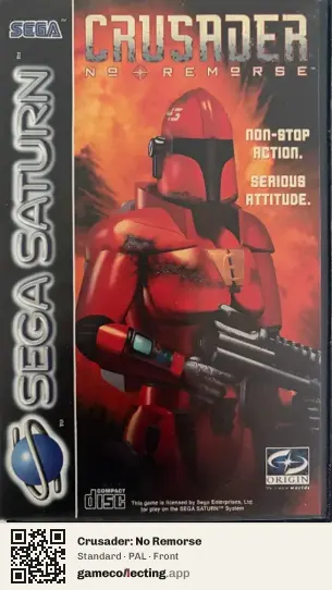 Crusader: No Remorse Sega Saturn, PAL box front