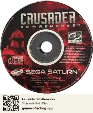 Crusader: No Remorse Sega Saturn, PAL disc