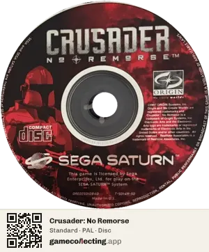 Crusader: No Remorse Sega Saturn, PAL disc