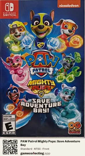 PAW Patrol Mighty Pups: Save Adventure Bay Nintendo Switch, NTSC box front