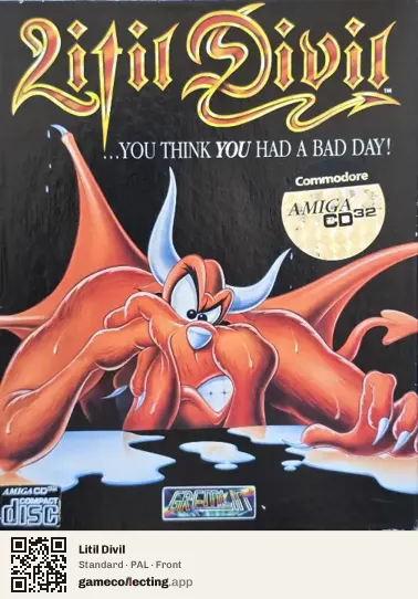 Litil Divil Amiga CD32, PAL box front