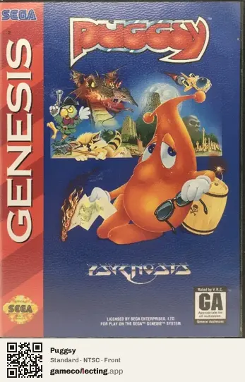 Puggsy Sega Mega Drive / Genesis, NTSC box front