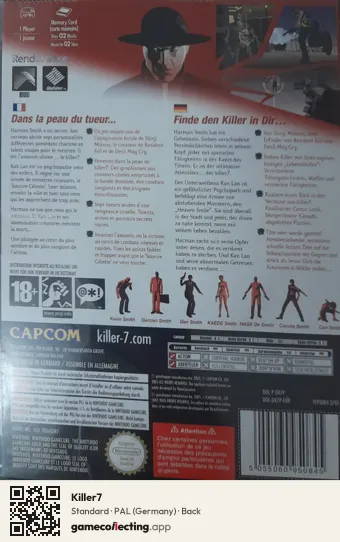 Killer7 Nintendo GameCube, Germany box back