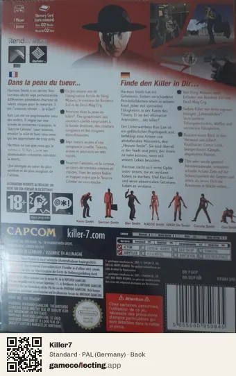 Killer7 Nintendo GameCube, Germany box back