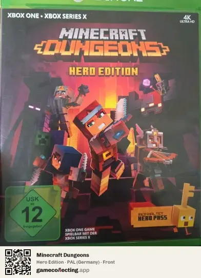 Minecraft Dungeons Xbox One, Germany box front