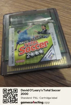 David O'Leary's Total Soccer 2000 Game Boy Color, PAL cartridge label