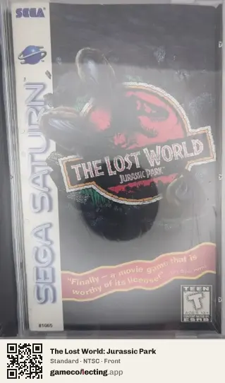 The Lost World: Jurassic Park Sega Saturn, NTSC box front