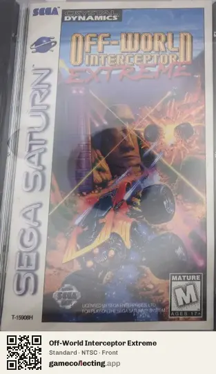 Off-World Interceptor Extreme Sega Saturn, NTSC box front