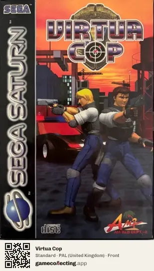 Virtua Cop Sega Saturn, United Kingdom box front