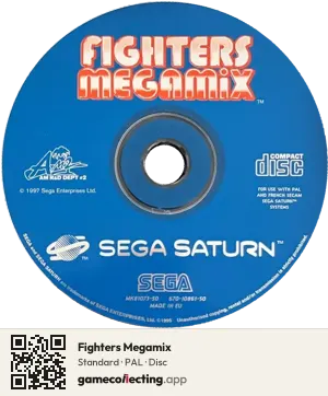 Fighters Megamix Sega Saturn, PAL disc