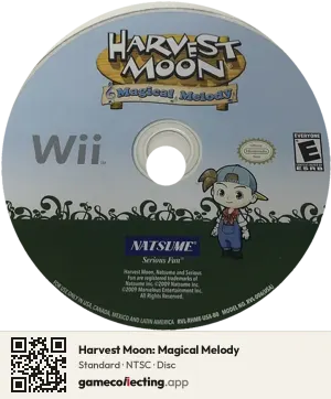 Harvest Moon: Magical Melody Nintendo Wii, NTSC disc