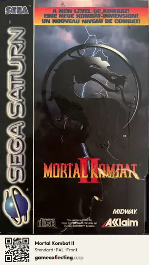 Mortal Kombat II Sega Saturn, PAL box front