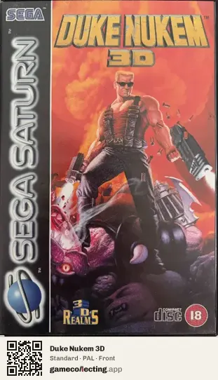 Duke Nukem 3D Sega Saturn, PAL box front