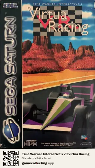 Time Warner Interactive's VR Virtua Racing Sega Saturn, PAL box front