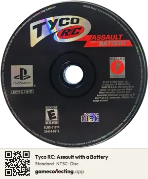 Tyco RC: Assault with a Battery PlayStation, NTSC disc