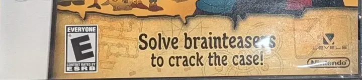 Professor Layton and the Curious Village, the ESRB box on its front