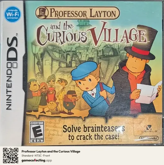 Professor Layton and the Curious Village Nintendo DS, NTSC box front