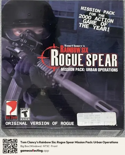 Tom Clancy's Rainbow Six: Rogue Spear Mission Pack: Urban Operations Computer, NTSC box front