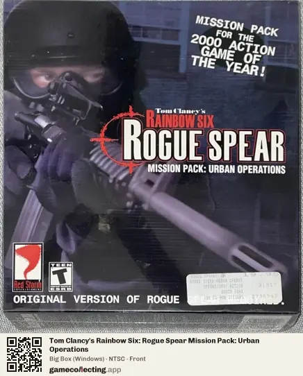 Tom Clancy's Rainbow Six: Rogue Spear Mission Pack: Urban Operations Computer, NTSC box front