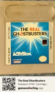 The Real Ghostbusters Game Boy, NTSC cartridge label