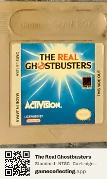 The Real Ghostbusters Game Boy, NTSC cartridge label