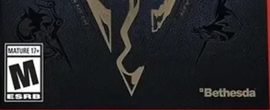 The Elder Scrolls V: Skyrim, the ESRB box on its front