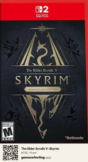 The Elder Scrolls V: Skyrim Nintendo Switch 2, NTSC box front