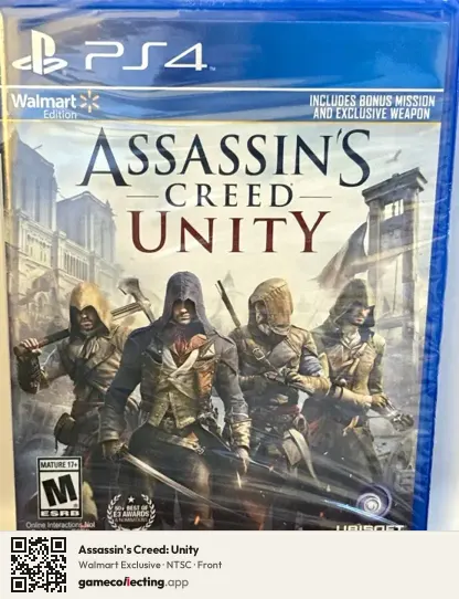 Assassin's Creed: Unity PlayStation 4, NTSC box front