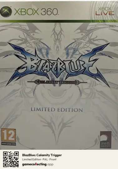 BlazBlue: Calamity Trigger Xbox 360, PAL box front