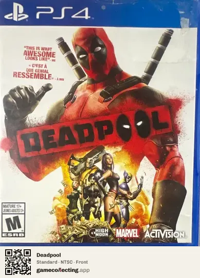 Deadpool PlayStation 4, NTSC box front