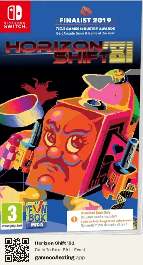 Horizon Shift '81 Nintendo Switch, PAL box front