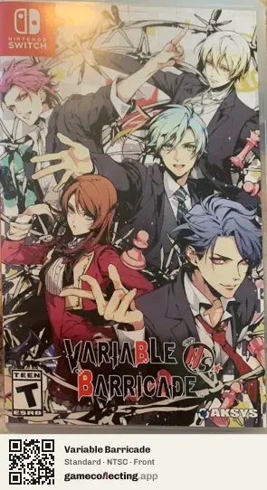 Variable Barricade Nintendo Switch, NTSC box front
