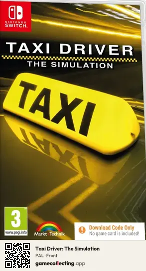 Taxi Driver: The Simulation Nintendo Switch, PAL box front