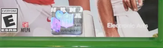 Madden NFL 22, the ESRB box on its front