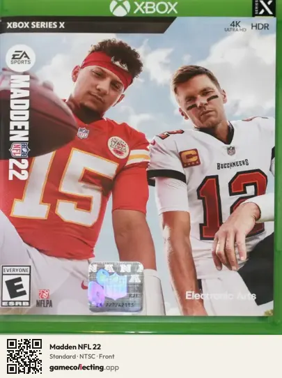 Madden NFL 22 Xbox Series X, NTSC box front