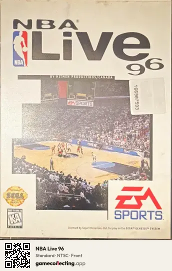 NBA Live 96 Sega Mega Drive / Genesis, NTSC box front