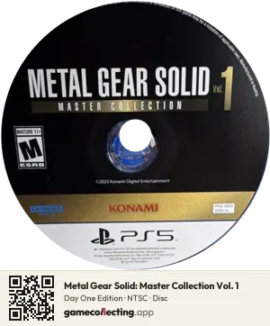 Metal Gear Solid: Master Collection Vol. 1 PlayStation 5, NTSC disc