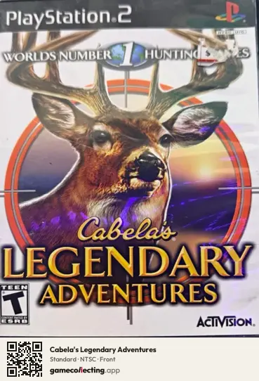 Cabela's Legendary Adventures PlayStation 2, NTSC box front