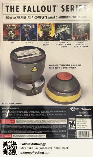 Fallout Anthology Computer, NTSC box back